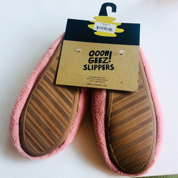 Pink Fuzzy Oooh Jeez! Lion Leo Slippers - Picture 9 of 10